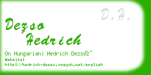 dezso hedrich business card